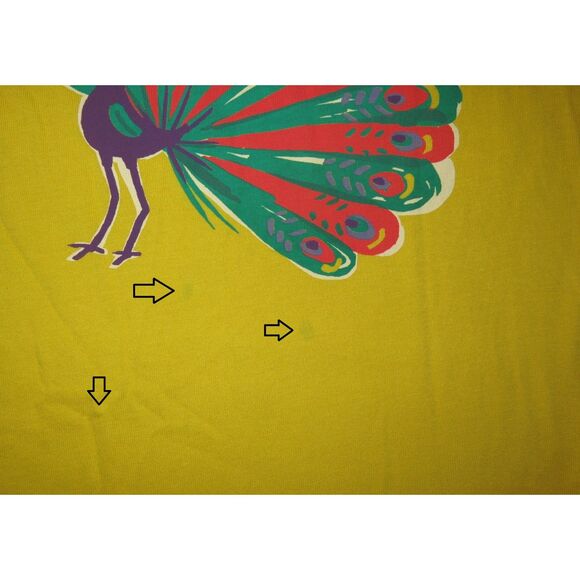 Mini Boden short sleeve carnival rainbow yellow green peacock top t-shirt 11 12 - Picture 2 of 2